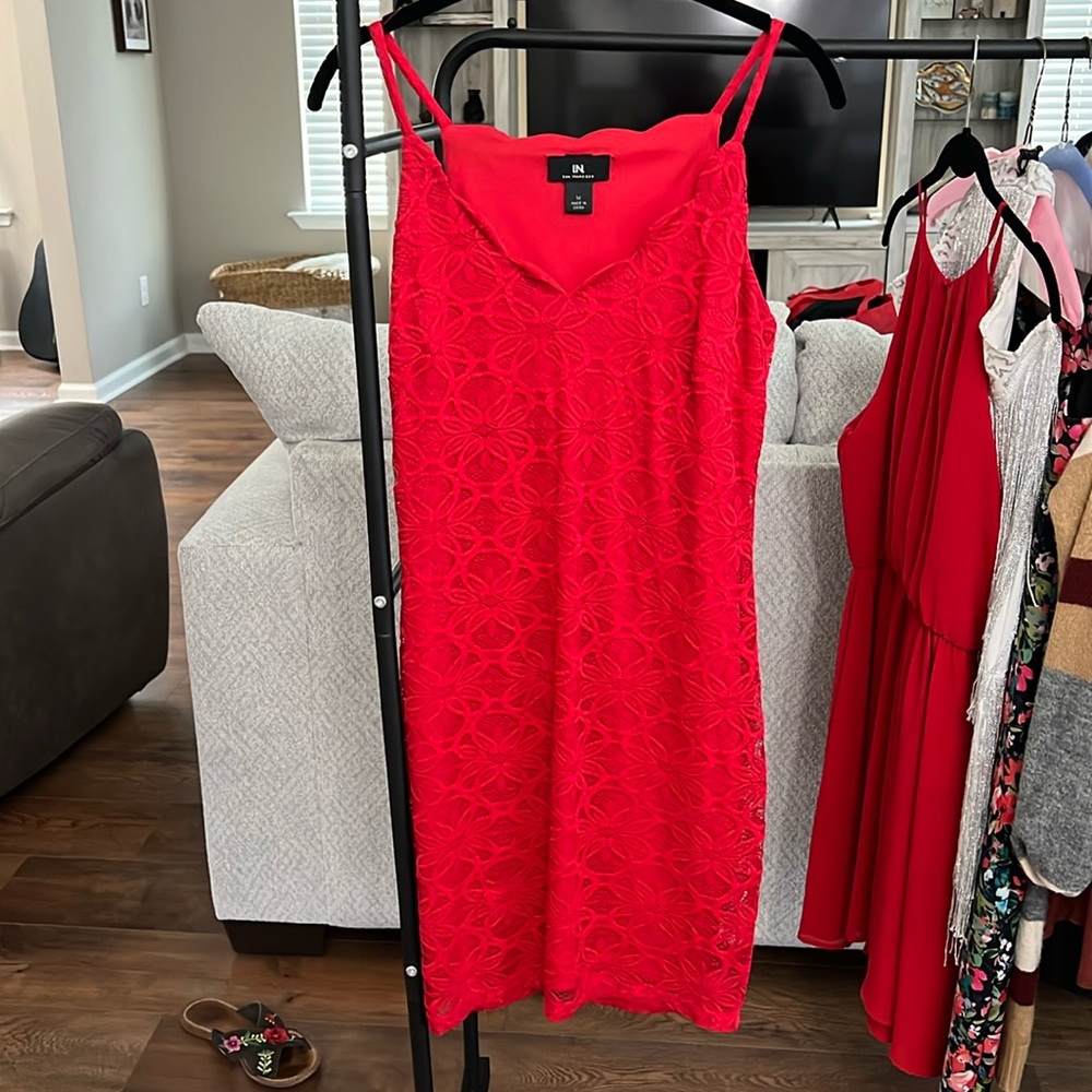 Red bodycon dress